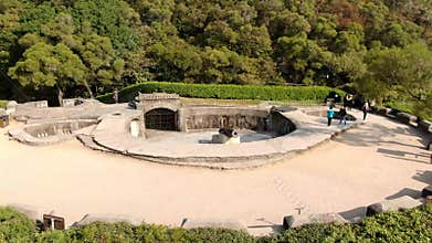 Aerial photography of the site of Humen Fort in Dongguan