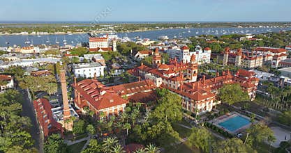 Flagler College campus, a private liberal arts college in St. Augustine, Florida. American architecture with historical