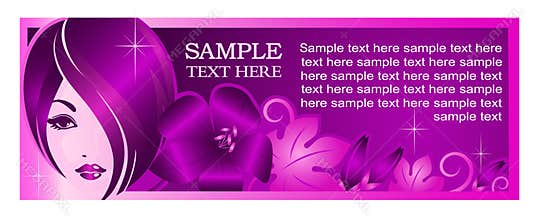 Banner template for beauty salon or other services