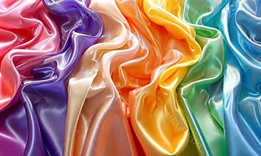 Vibrant spectrum of silk fabrics in various colors