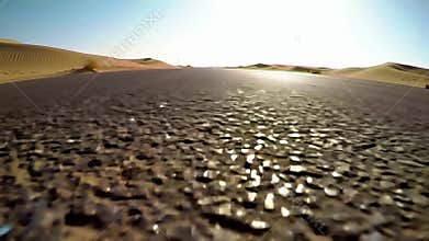 a road vanishing into a vast desert lanscape