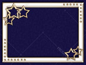 Blue frame with metal stars