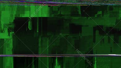 Digital errors with chroma key. Abstract digital background with glitch effect. Pixel texture with signal loss or corrupted data.