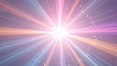 The animation builds with pastel light beams until a Generative AI