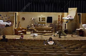 High School Play Stage Set