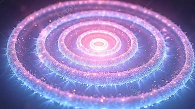 A glowing spiral builds into a refined starburst elegant Generative AI