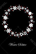 Winter Solstice Christmas Wreath White Bauble Decorations