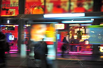 City Lights Motion Blur