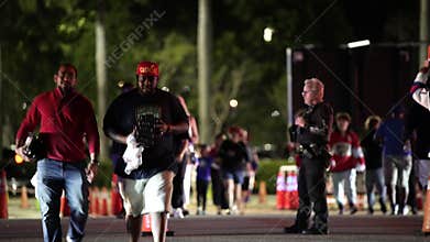 Florida Panthers are the champions 2025. People leaving the game