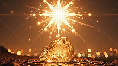 A radiant, ethereal star, reborn into a beacon of financial Generative AI