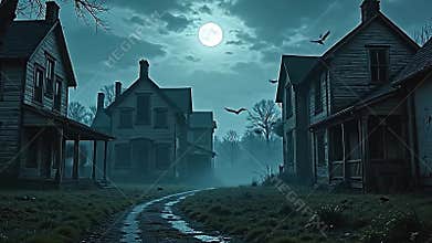 abandon settlement nether angstrom wide moon, cloud twisting round Generative AI