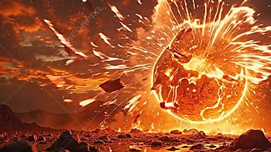 angstrom torrid empyrean explodes, liquified beam dispersion Generative AI