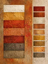 Retro Textured Chart Featuring Warm Fall Palette and Grain Patterns Showcasing Earthy Tones in a Stylish Composition