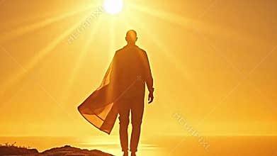 A figure consumed by a chronic stillness, bathed in paradises Generative AI