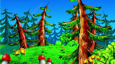 Animated forest