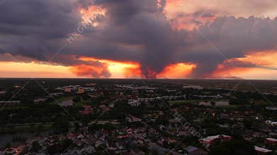 Wildfires burn in the Florida Everglades August 20 2025