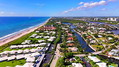 Ocean Ridge real estate tour. Aerial drone video 4k 24p 2025