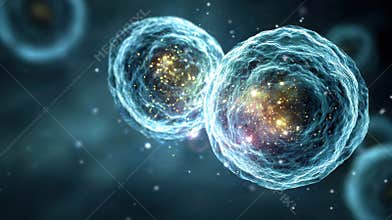 microchimerism visual concept in abstract biological design