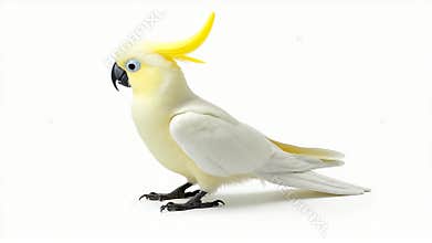 sulphur crested cockatoo isolated on white background