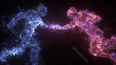 abstract microchimerism concept with scientific background