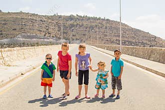 Group of young kids
