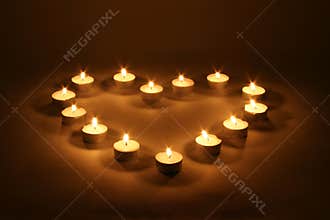 Heart of candles