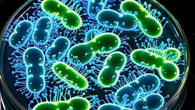 AI Bacteria culture petri dish microscope