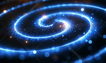 Abstract swirling cosmic spiral