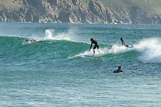 playa de Doniños , Ferrol , Galicia , España ,playa de surf , bodyboard , tabla de surf