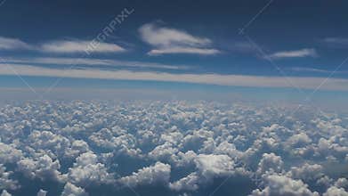 view of the aircraft cabin, land and river