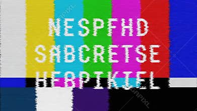 Dynamic Color Bars Test Pattern Vintage Television Calibration Screen Display