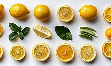 Fresh citrus fruits and aloe vera