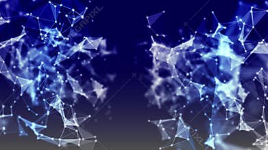 Abstract plexus tech background 4k