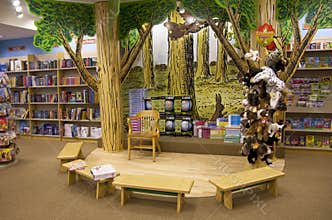 Children bookstore story area