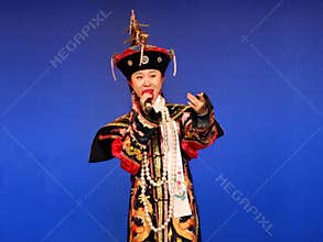 Ethnic singer in Manchu costume at Banjin Festival