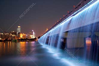 night scenes of modern city