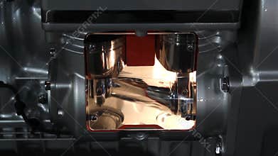 Truck engine work detail