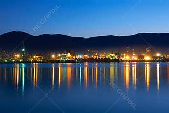 Industry city at night