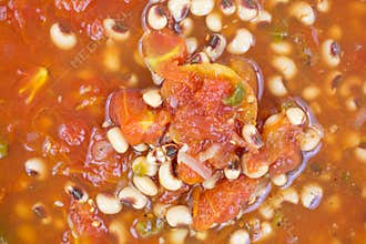 Blackeye Peas Soup Very Close View