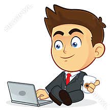 Businessman with his Laptop