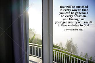You will be enriched in every way so that you can be generous on every occasion, and through us your generosity
