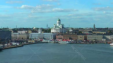 Zoom panorama of Helsinki, Finland
