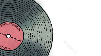 Vinyl record + alpha matte