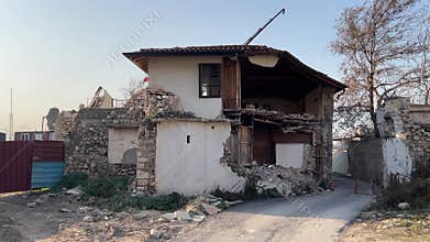 Damaged building in Antakya, Hatay after 6 February 2023 Earthquakes