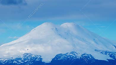 Mount Elbrus at sunrise Caucasus mountains