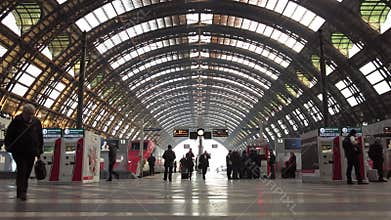 People in railway station