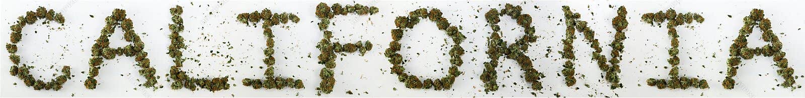California Spelled With Marijuana