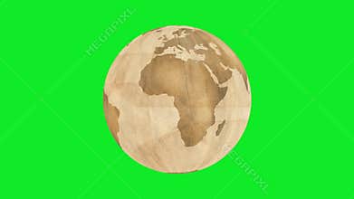 Brown Paper Earth Greenscreen