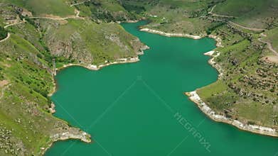 Lake Gizhgit in the Caucasus Mountains