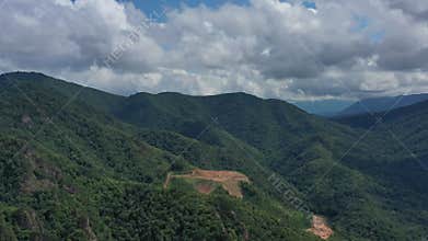 Slopes of summer Caucasus mountains